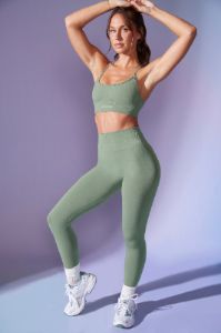 Petite High Waist Define Luxe Leggings in Sage sold by Oh Polly