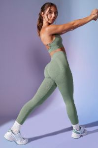 Petite High Waist Define Luxe Leggings in Sage sold by Oh Polly