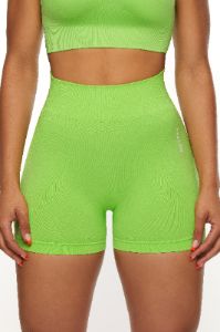 Seamless High Waist Mini Shorts in Green sold by Oh Polly