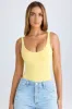 Scoop Neck Bodysuit in Lemon Sherbet sold by Oh Polly