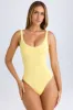 Scoop Neck Bodysuit in Lemon Sherbet sold by Oh Polly