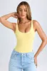 Scoop Neck Bodysuit in Lemon Sherbet sold by Oh Polly