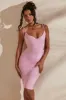 Cowl Neck Backless Midi Dress in Pink sold by Oh Polly