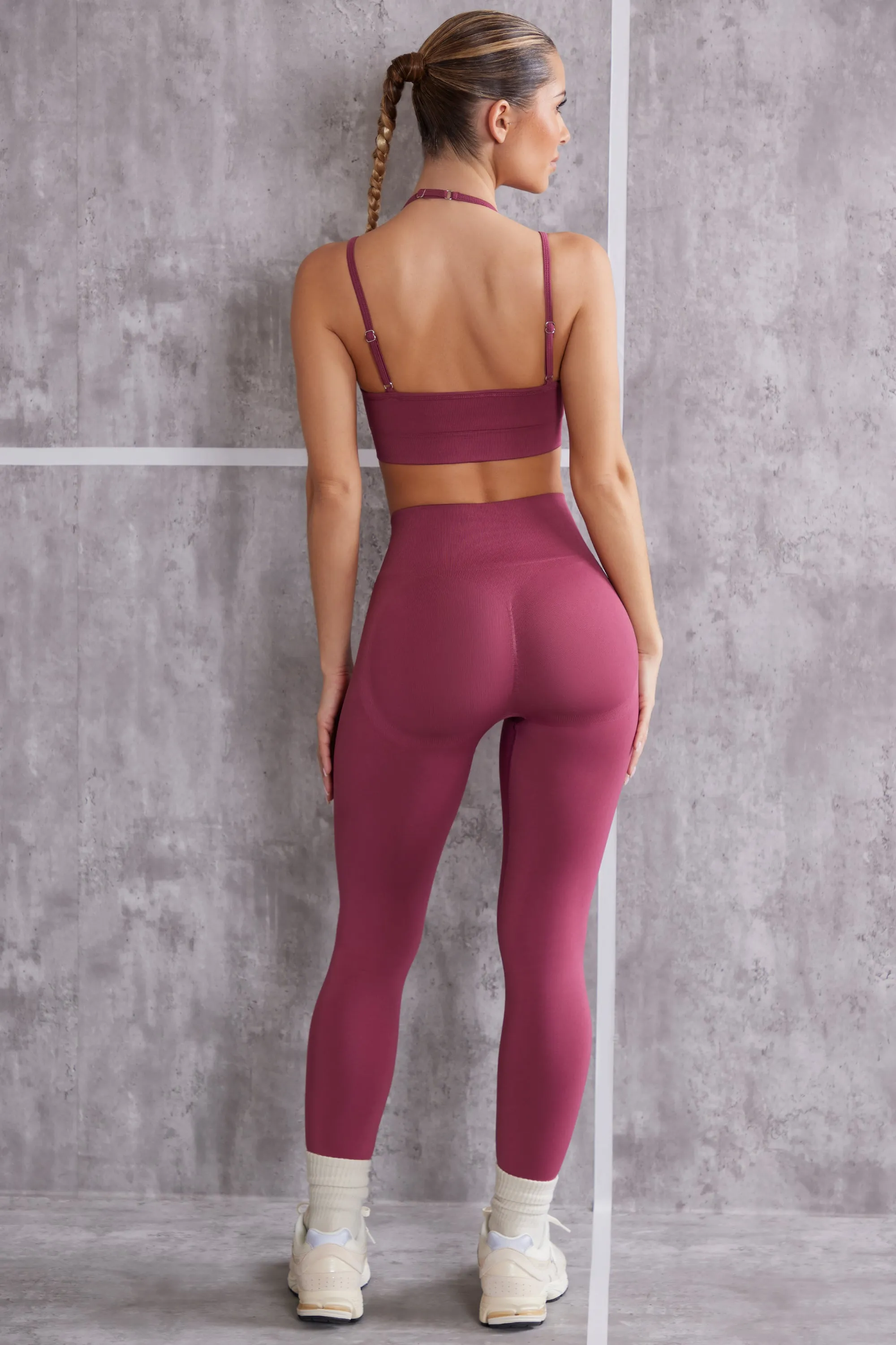 Petite High Waist Seamless Leggings in Dark Rose sold by Oh Polly product image thumbnail 2