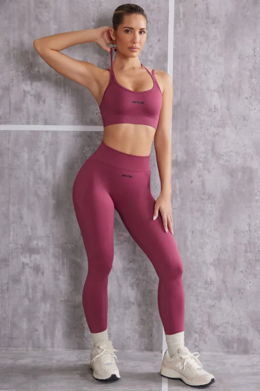 Petite High Waist Seamless Leggings in Dark Rose sold by Oh Polly