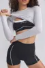 Soft Active Contrast-Trim Sports Bra in Black sold by Oh Polly