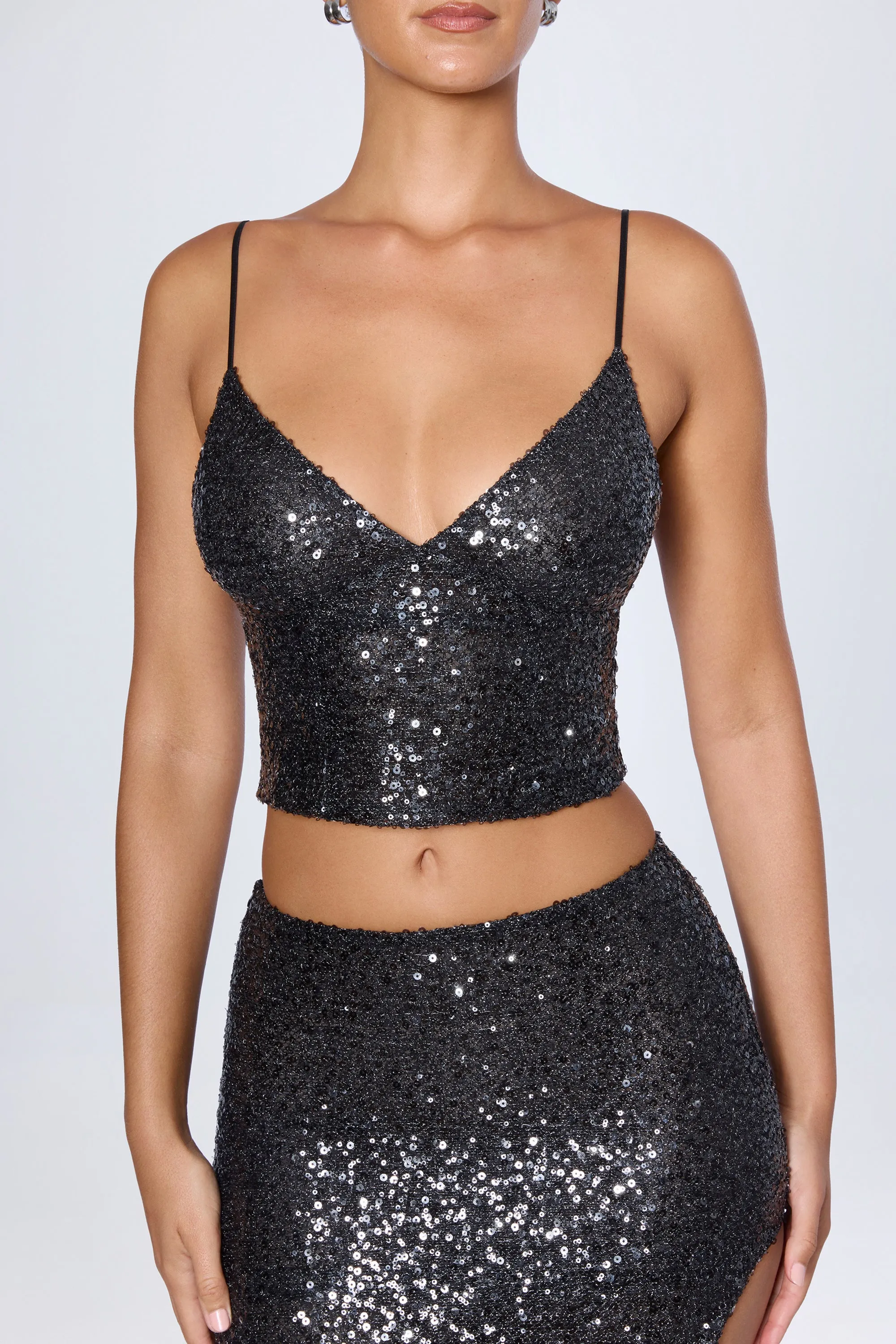 Embellished Open-Back Top in Black sold by Oh Polly product image thumbnail 5