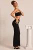 Embellished Mid-Rise Maxi Skirt in Black sold by Oh Polly