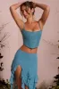 Lace Corset Crop Top in Teal sold by Oh Polly