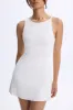 Ruched A-Line Micro Mini Dress in White sold by Oh Polly