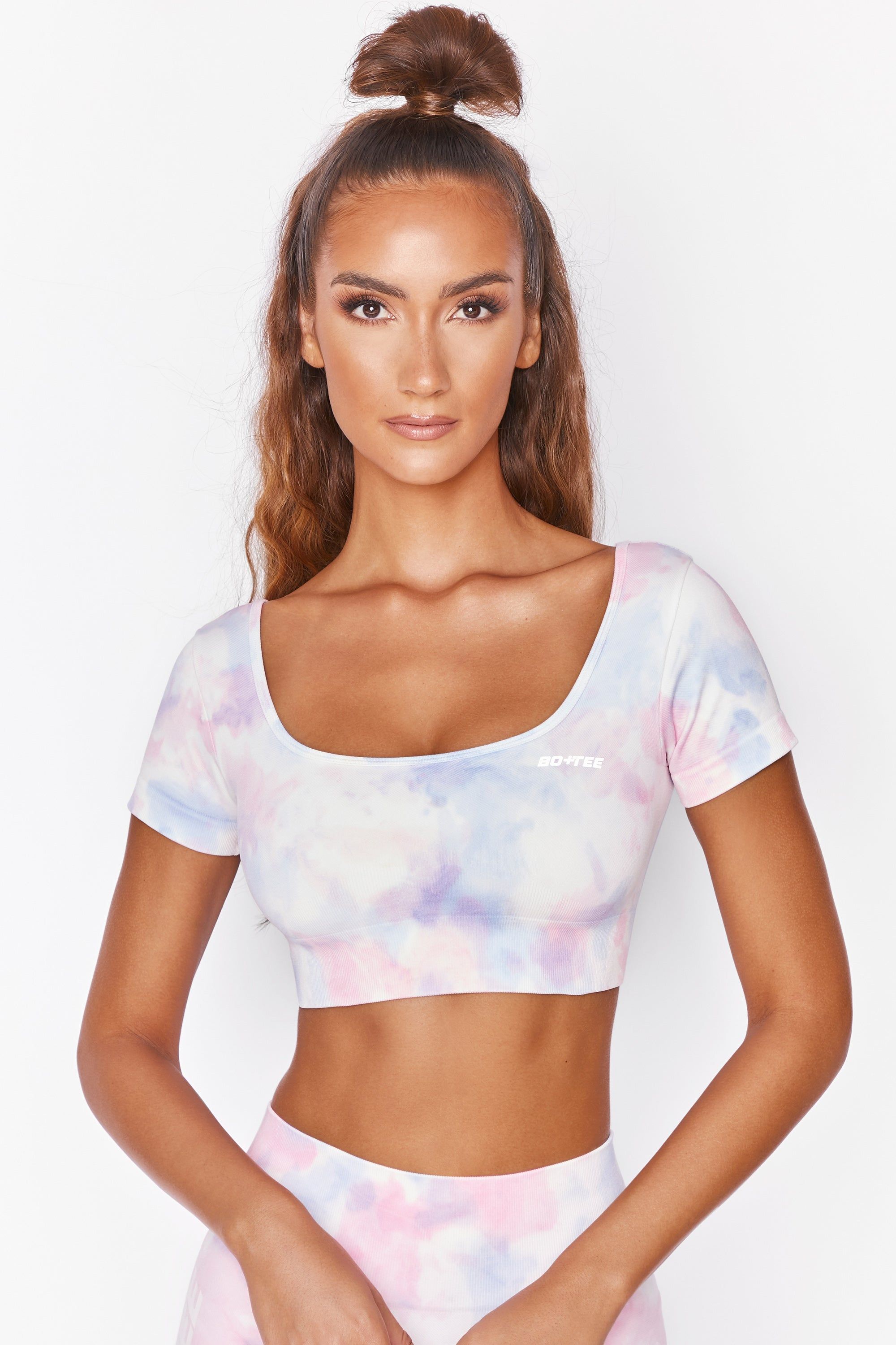 Elevate Seamless Short Sleeve Crop Top in Tie Dye sold by Oh Polly product image thumbnail 2