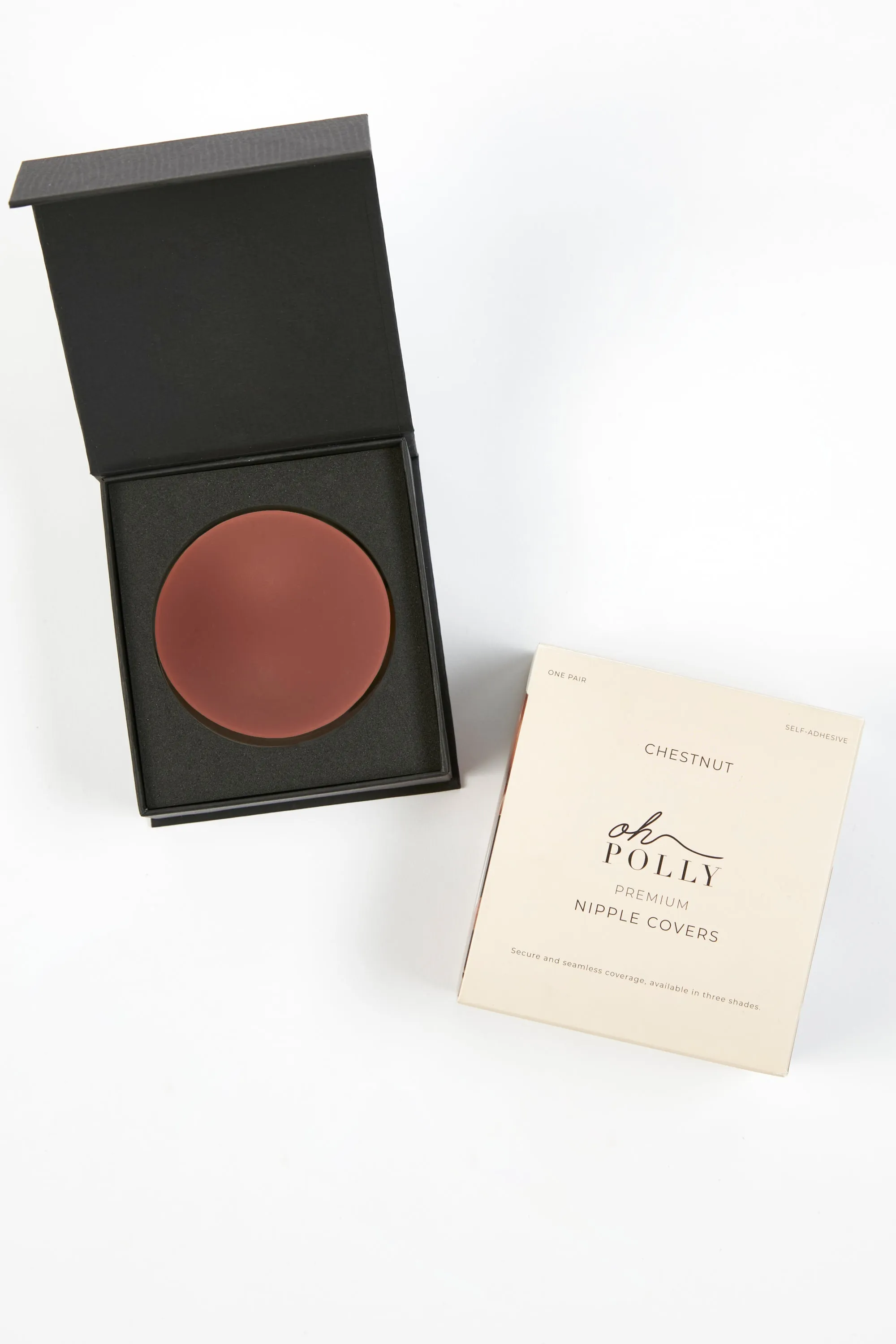 Reusable Silicone Nipple Covers in Chestnut sold by Oh Polly