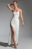 Embellished Cut-Out Fishtail Maxi Dress in White sold by Oh Polly