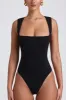 Modal Square-Neck Bodysuit in Black sold by Oh Polly