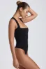 Modal Square-Neck Bodysuit in Black sold by Oh Polly