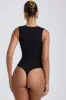 Modal Square-Neck Bodysuit in Black sold by Oh Polly