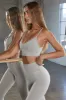 Seamless Scoop Neck Sports Bra in Grey sold by Oh Polly