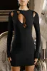 Cut Out Long Sleeve Dress in Black sold by Oh Polly