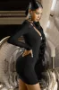 Cut Out Long Sleeve Dress in Black sold by Oh Polly