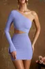 One Shoulder Cut Out Mini Dress in Periwinkle sold by Oh Polly