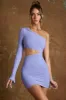 One Shoulder Cut Out Mini Dress in Periwinkle sold by Oh Polly