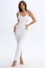 Plunge Cut-Out Maxi Dress in White sold by Oh Polly