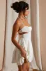 Halter Neck Cut Out Mini Dress in White sold by Oh Polly