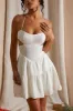 Halter Neck Cut Out Mini Dress in White sold by Oh Polly