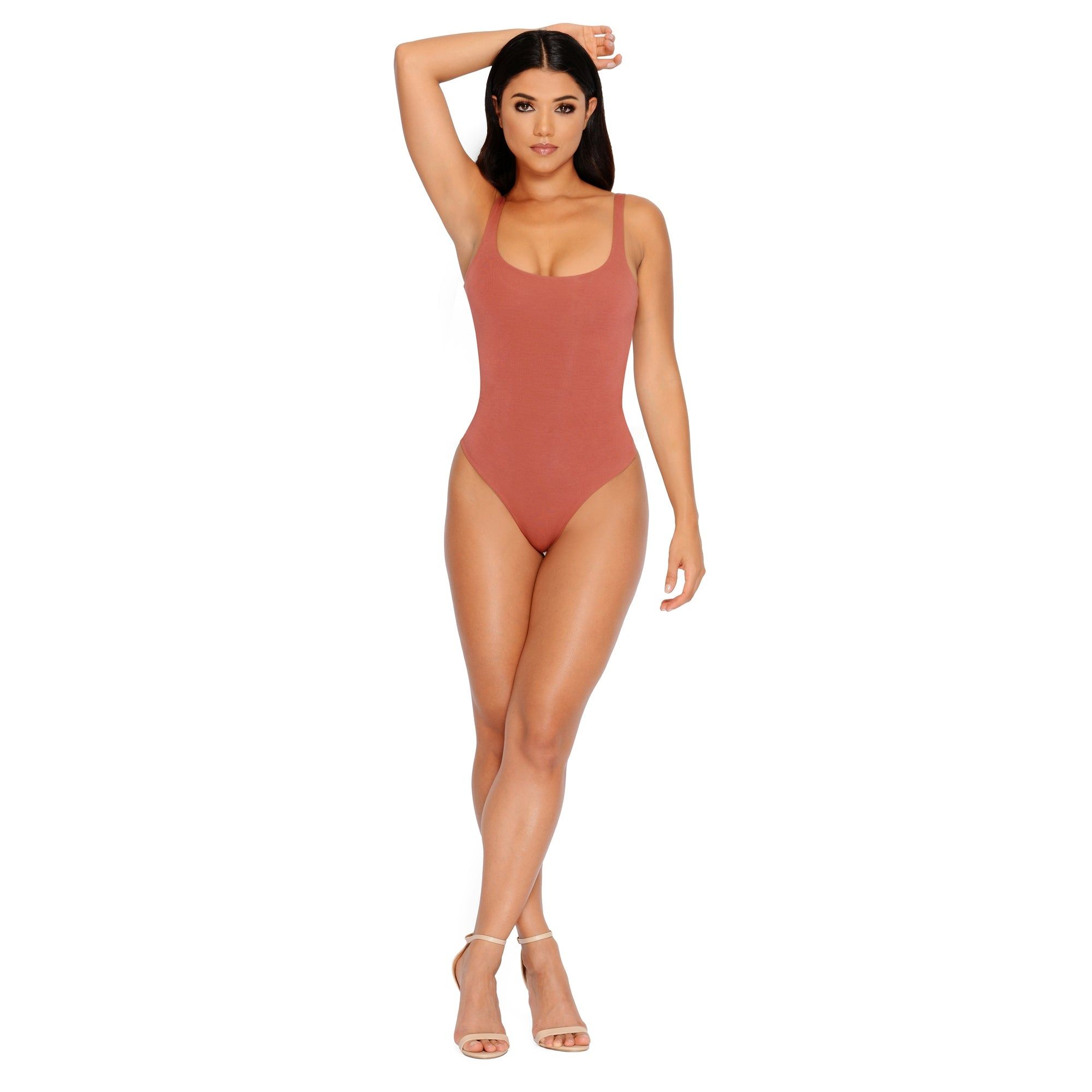 All Night Thong Double Layered Bodysuit in Rose sold by Oh Polly product image thumbnail 5