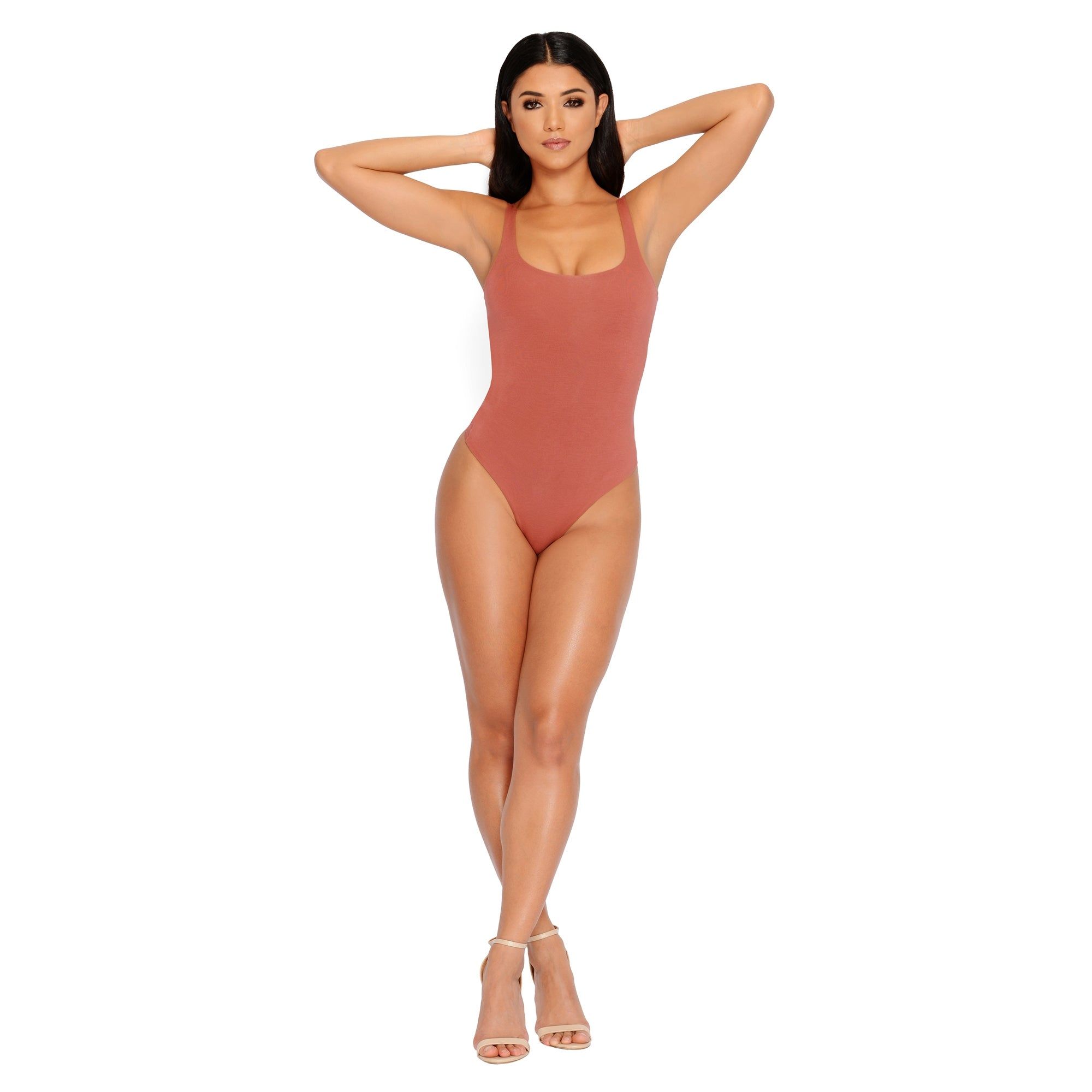 All Night Thong Double Layered Bodysuit in Rose sold by Oh Polly product image thumbnail 2