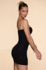 Embellished Strapless Cowl Neck Mini Dress in Black sold by Oh Polly