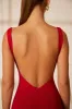 Sweetheart Neckline Backless Jumpsuit in Red sold by Oh Polly