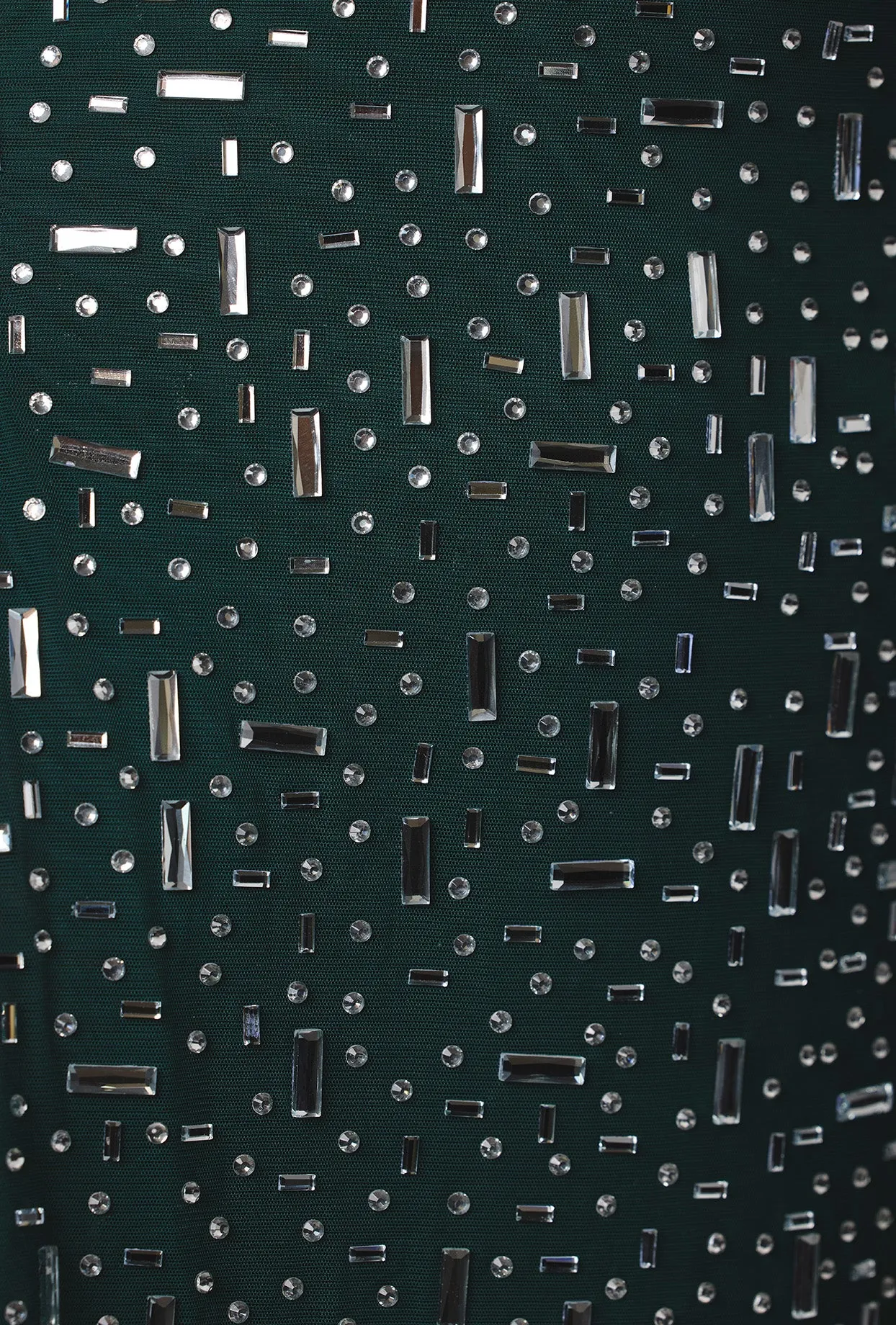 Sheer Embellished Bodycon Mini Dress in Emerald sold by Oh Polly product image thumbnail 5