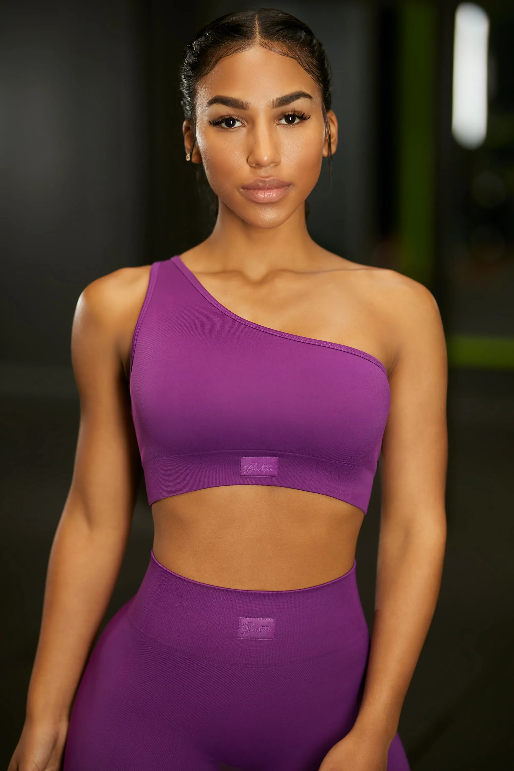 Asymmetric Crop Top in Dark Purple sold by Oh Polly
