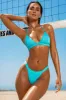 Banded Cheeky Bikini Bottoms in Turquoise sold by Oh Polly