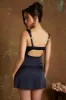 Lace Up Corset Mini Dress in Black sold by Oh Polly