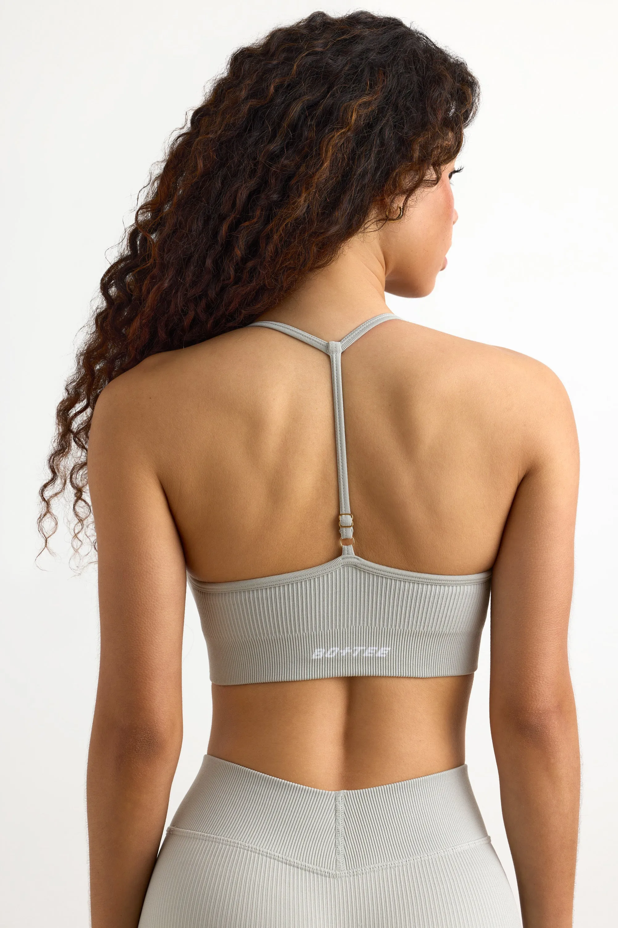 FlexiRib Y-Back Sports Bra in Grey sold by Oh Polly product image thumbnail 2