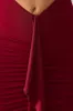 Slinky Jersey Cut Out Ruffle Racerback Maxi Dress in Ruby sold by Oh Polly