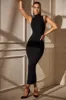 High Neck Maxi Dress in Black sold by Oh Polly