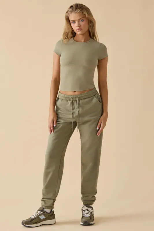 Soft Active Short Sleeve Tee in Soft Olive sold by Oh Polly