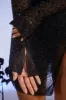 Embellished Wrap Over A-Line Mini Dress in Black sold by Oh Polly