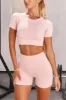 Determined Seamless Crop Top in Blush sold by Oh Polly