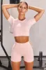 Determined Seamless Crop Top in Blush sold by Oh Polly
