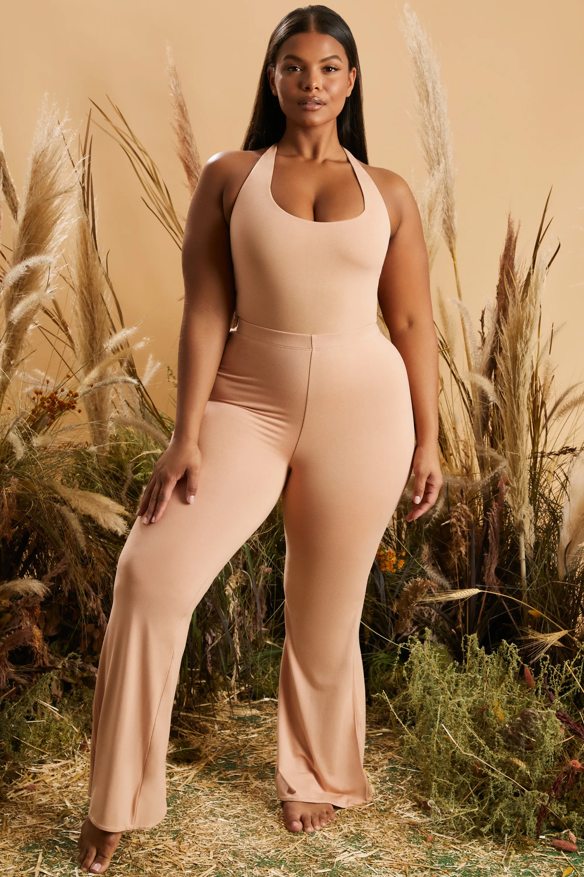 Petite Split Hem Leggings in Tan sold by Oh Polly product image thumbnail 5