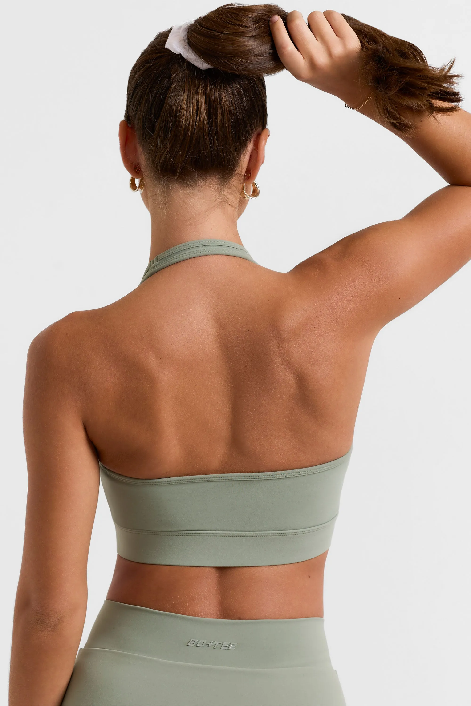 Halterneck Crop Top in Bamboo Green sold by Oh Polly product image thumbnail 2