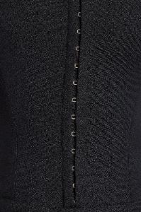 Tall Woven Wool Bandeau Corset Jumpsuit in Black sold by Oh Polly