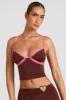 Contrast Binding Cami Top in Chocolate Brown sold by Oh Polly