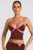 Contrast Binding Cami Top in Chocolate Brown sold by Oh Polly
