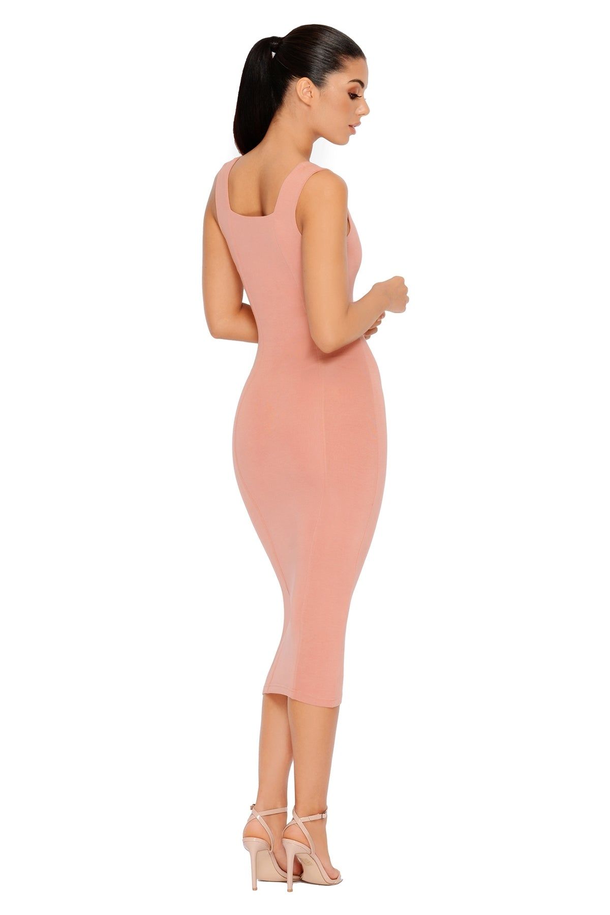 Hip To Be Square Double Layered Midi Dress in Rose sold by Oh Polly product image thumbnail 10