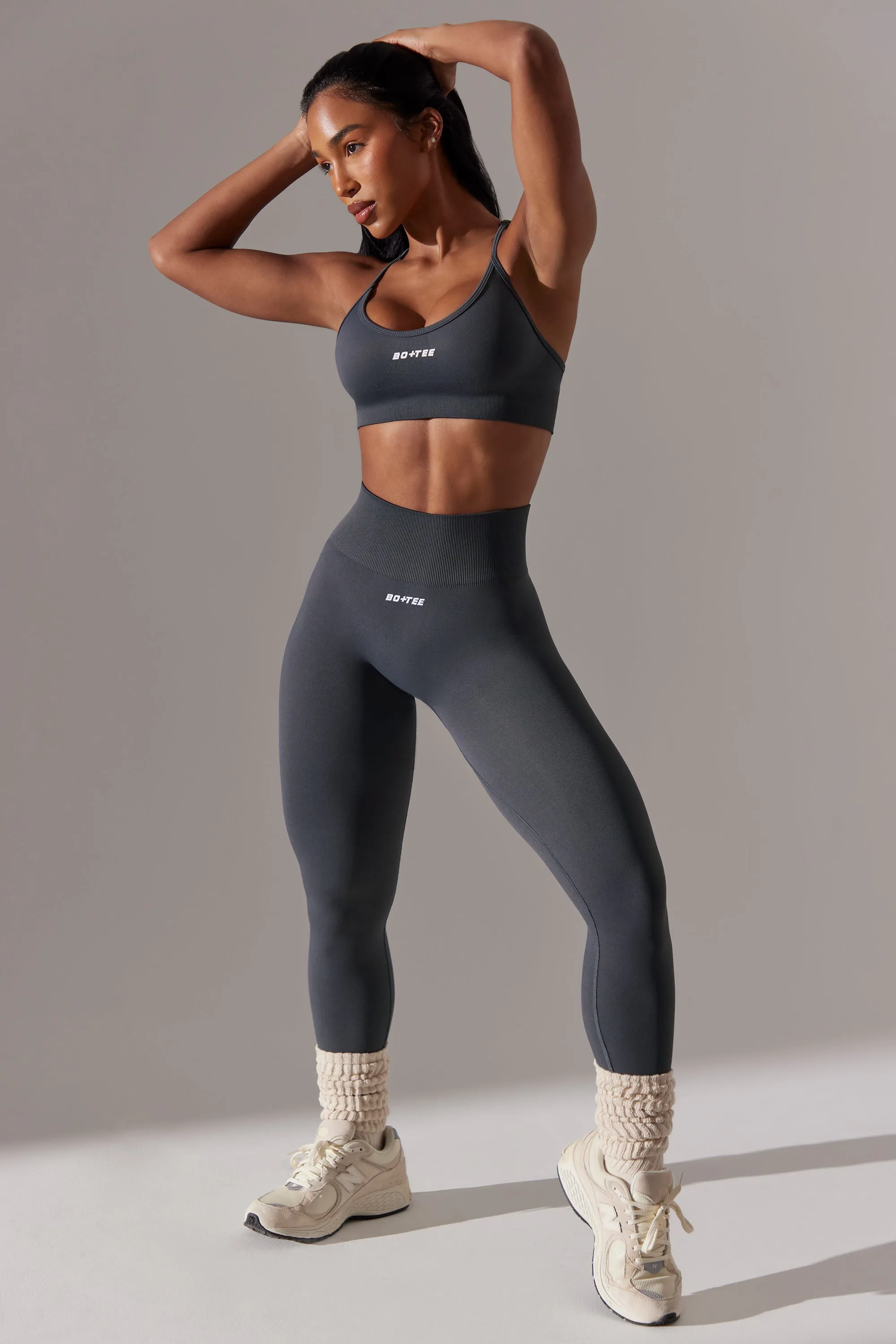 High Waist Super Sculpt Leggings in Grey sold by Oh Polly product image thumbnail 5
